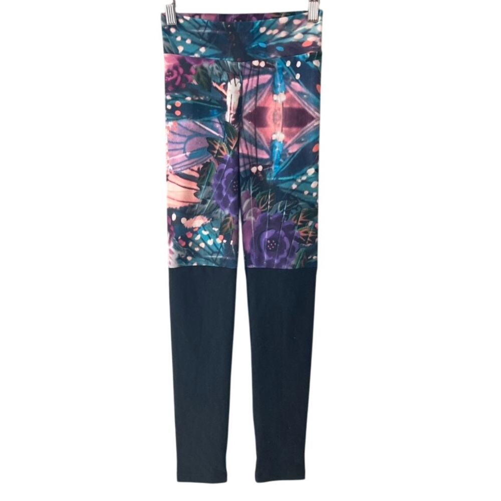 Capezio Dance Lexa Leggings - Black Purple Pink - Medium